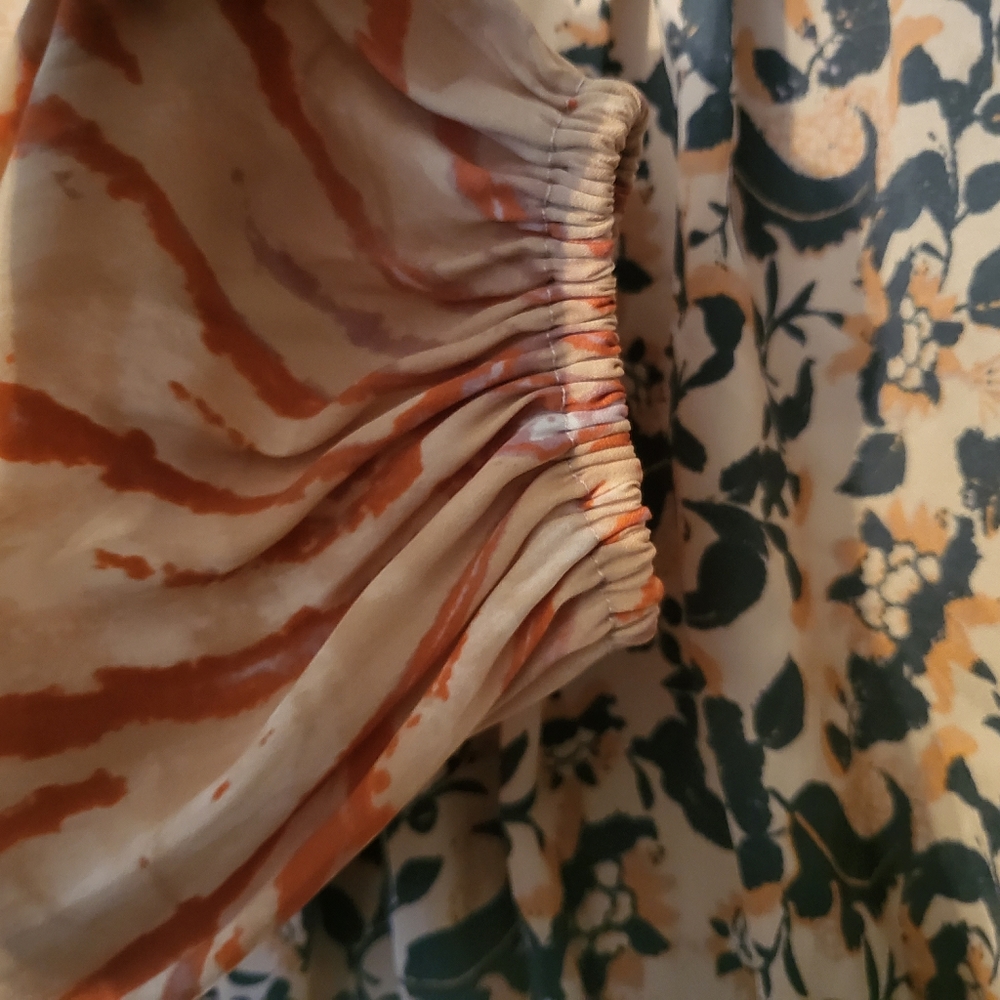 Free People Cruising Together Wrapped V neck floral Printed Top Blouse Size L - Picture 9 of 14